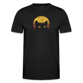 Chats rétro vintage - T-shirt sport Homme - noir - Devant - AI Model Male 178 dark (178cm)