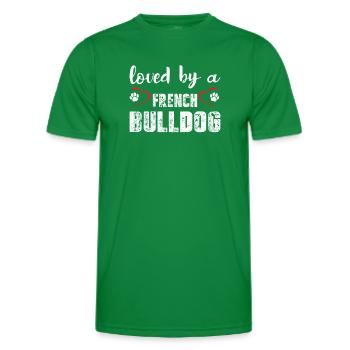 Loved By A French Bulldog - T-shirt sport Homme - vert - Devant - AI Model Male 178 dark (178cm)