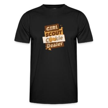 Girl scout biscuitier drôle scout - T-shirt sport Homme - noir - Devant - AI Model Male 178 dark (178cm)