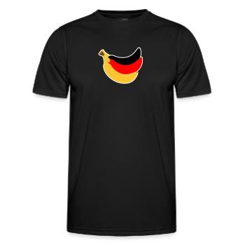 Bananenrepublik Deutschland - Männer Funktions-T-Shirt - Schwarz - Vorne - AI Model Male 178 dark (178cm)