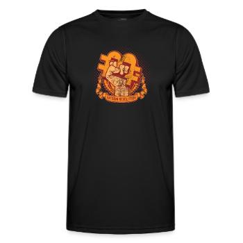 Bitcoin Revolution - Männer Funktions-T-Shirt - Schwarz - Vorne - AI Model Male 178 dark (178cm)
