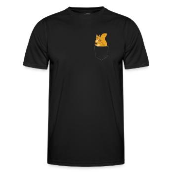 Eichhörnchen in der Tasche Niedliches Eichhörnchen - Männer Funktions-T-Shirt - Schwarz - Vorne - AI Model Male 178 dark (178cm)