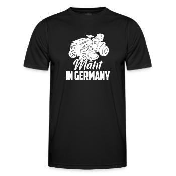 MÄHT IN GERMANY Rasenmäher Rasenmähen Gärtner - Männer Funktions-T-Shirt - Schwarz - Vorne - AI Model Male 178 dark (178cm)