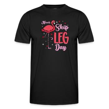 Flamingo Trainier Die Beine Fitness Flamingo - Männer Funktions-T-Shirt - Schwarz - Vorne - AI Model Male 178 dark (178cm)