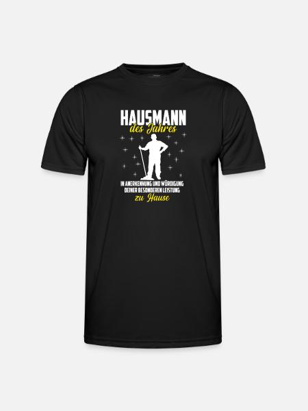 Hausmann des Jahres Geschenk Spruch - Männer Funktions-T-Shirt - Schwarz