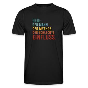 Gedi Firmgedi Taufgedi Geschenk - Männer Funktions-T-Shirt - Schwarz - Vorne - AI Model Male 178 dark (178cm)