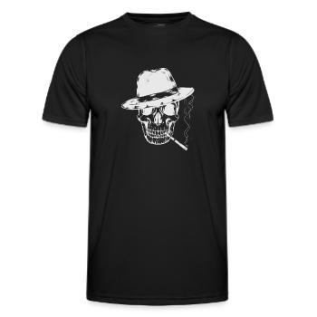 Sir Mister Death Ghost Fantasy Skull Skull - Men's Functional T-Shirt - black - Front - AI Model Male 178 dark (178cm)