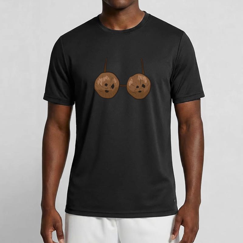Funny Coconut Summer Coconuts Bra Funny Halloween Men's Functional T-Shirt