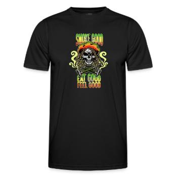 Weed Cannabis Marijuana Pot Geschenk - Männer Funktions-T-Shirt - Schwarz - Vorne - AI Model Male 178 dark (178cm)