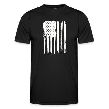 stilvolle Graffiti der amerikanischen Flagge - Männer Funktions-T-Shirt - Schwarz - Vorne - AI Model Male 178 dark (178cm)