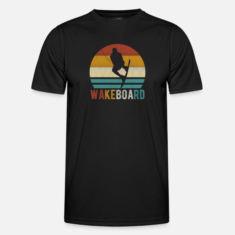 Wakeboard Wakeboarder Wakeboard Wake rétro T-shirt sport Homme