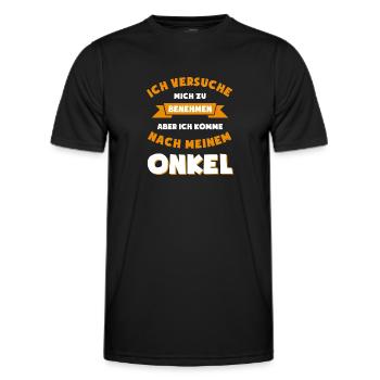 Ich versuche mich zu benehmen Onkel - Männer Funktions-T-Shirt - Schwarz - Vorne - AI Model Male 178 dark (178cm)