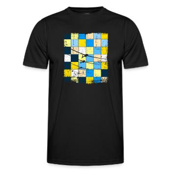 Glider pilot glider flying glider - Men's Functional T-Shirt - black - Front - AI Model Male 178 dark (178cm)