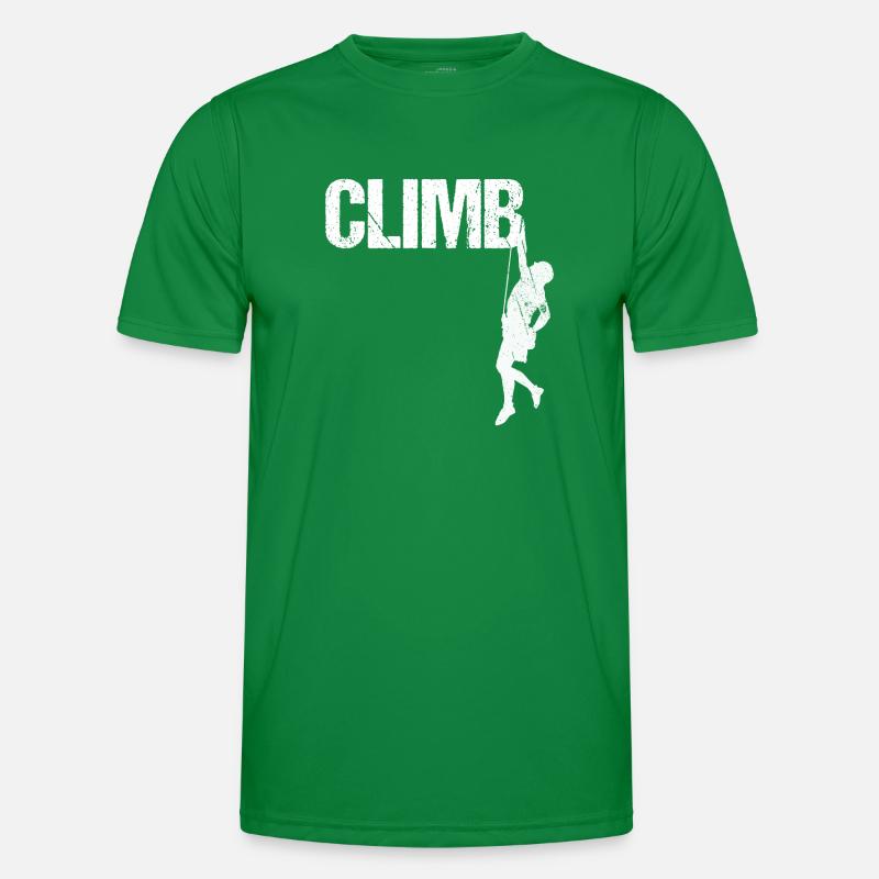 Climb Climbing Climber Abseiling Mountaineering Design Men's Functional T-Shirt