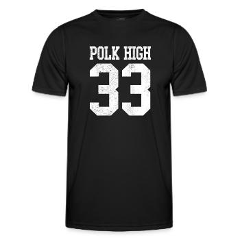 Polk 33 Highschool Baseball Team Turnierspiel F. - Männer Funktions-T-Shirt - Schwarz - Vorne - AI Model Male 178 dark (178cm)