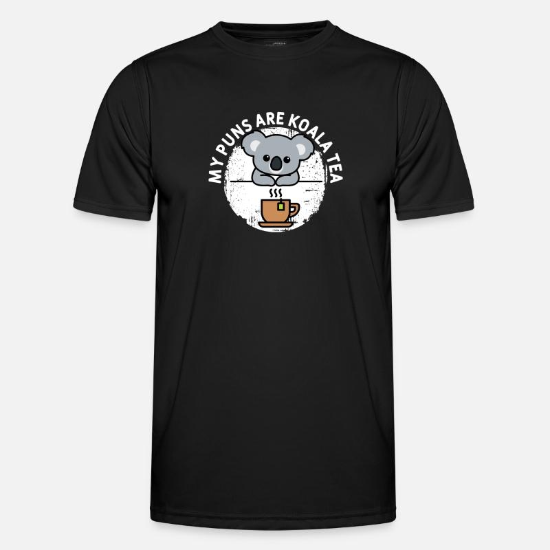 My Puns Are Koala Tea - Men's Functional T-Shirt - black