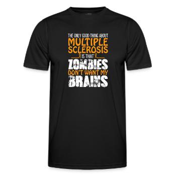 Multiple Sklerose Awareness Zombies wollen meine nicht - Männer Funktions-T-Shirt - Schwarz - Vorne - AI Model Male 178 dark (178cm)
