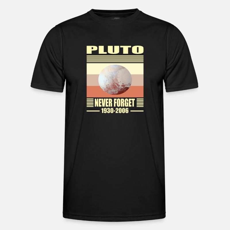 erde pluto - Männer Funktions-T-Shirt - Schwarz