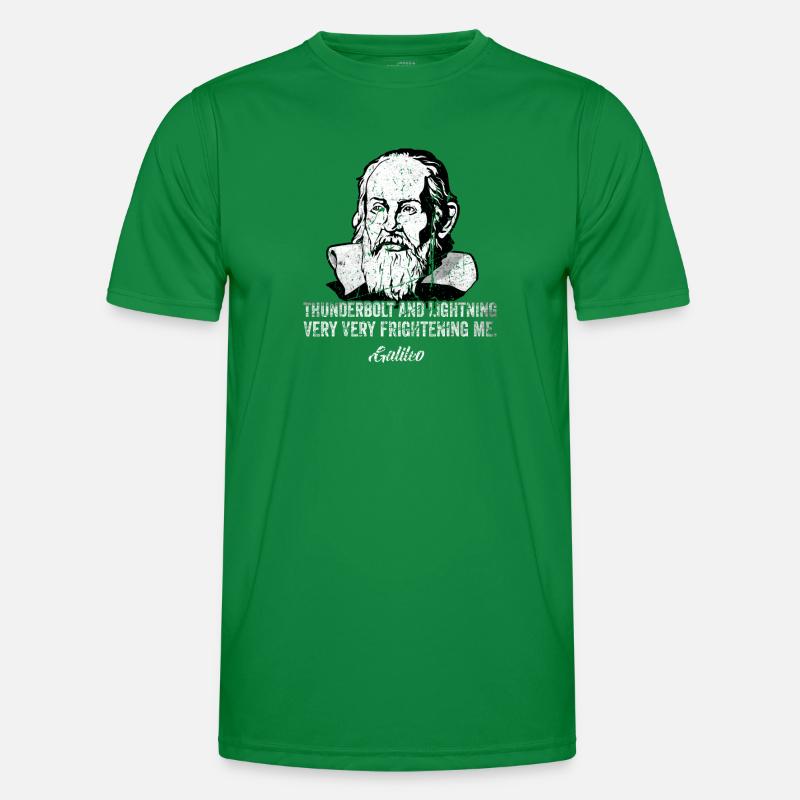 Thunderbolt lightning Galileo Philosopher Physics Men's Functional T-Shirt