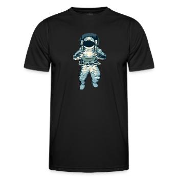The Astronaut - Men's Functional T-Shirt - black - Front - AI Model Male 178 dark (178cm)
