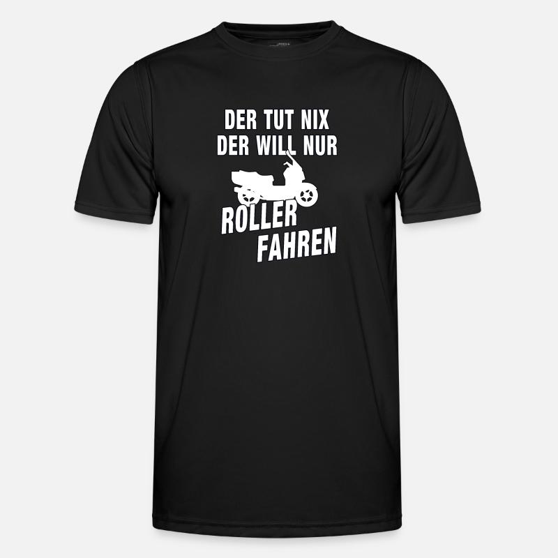 Motorroller Roller Rollerfahrer Geschenk Männer Funktions-T-Shirt