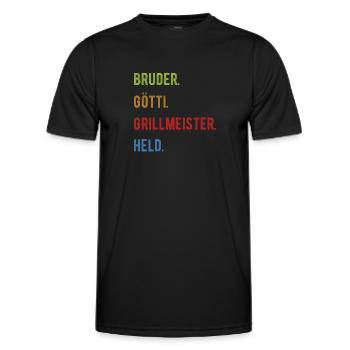 Götti Geschenk Taufgötte Firmggötti Shirt Götti - Männer Funktions-T-Shirt - Schwarz - Vorne - AI Model Male 178 dark (178cm)