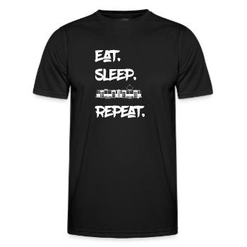 Eat Sleep KT4D Repeat Straßenbahn Tram T-Shirt - T-shirt sport Homme - noir - Devant - AI Model Male 178 dark (178cm)