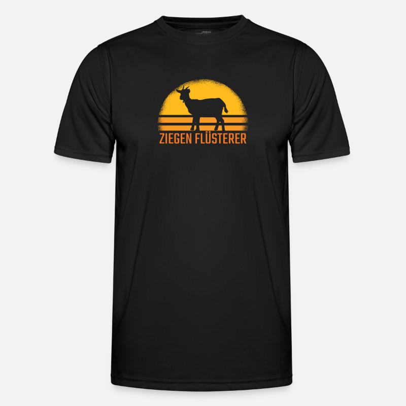 Ziegen Flüsterer Ziege Retro Männer Funktions-T-Shirt