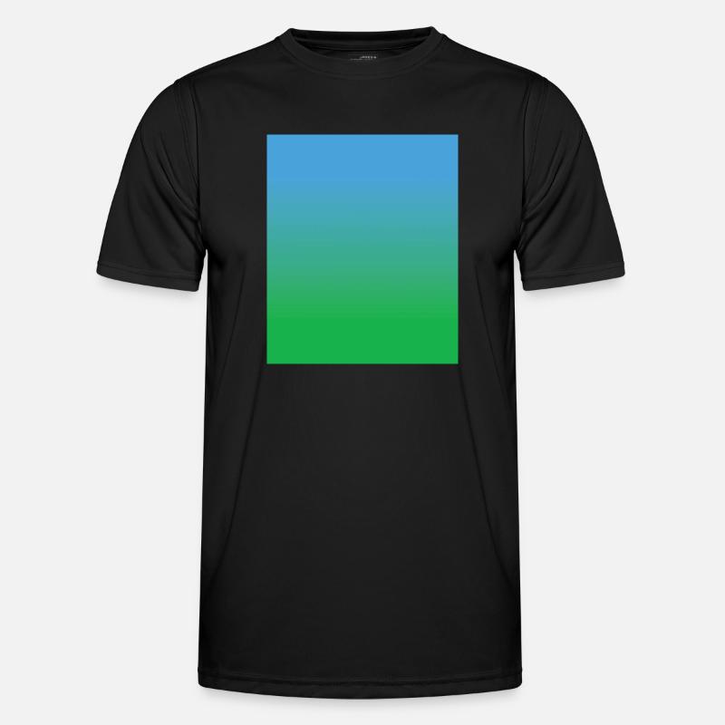 BLEU VERT COULEURS DÉGRADÉ T-shirt sport Homme
