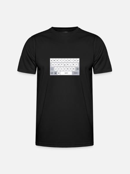 TELEFOON TOETSENBORD WITTE SMARTPHONE TELEFOON TAP - Functioneel T-shirt voor mannen - zwart