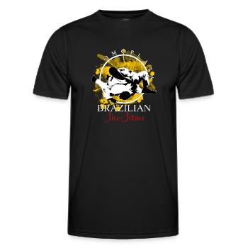 Omoplata - Bjj - T-shirt sport Homme - noir - Devant - AI Model Male 178 dark (178cm)