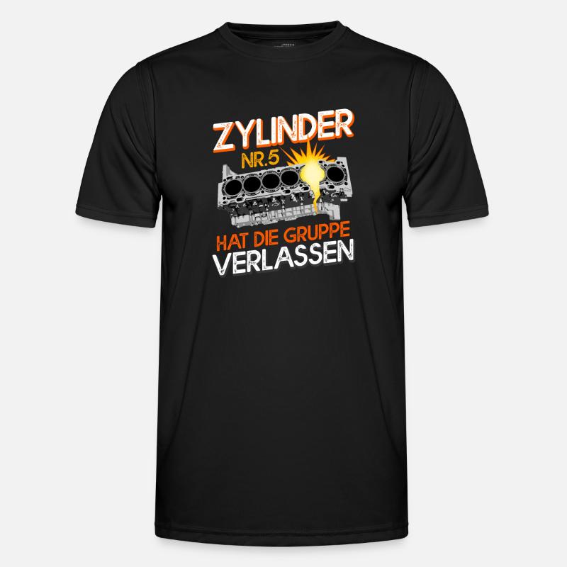 4 oder 5 Zylinder Automobilfans Tuner Autotuning Männer Funktions-T-Shirt