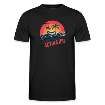 Vacation Mode Activated - Men's Functional T-Shirt - black - Front - AI Model Male 178 dark (178cm)