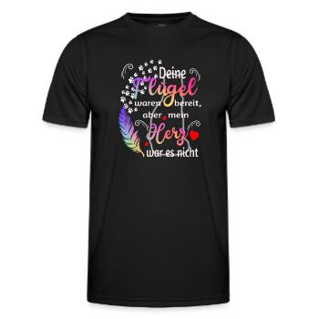 Tes ailes étaient prêtes Mon coeur n’était pas - T-shirt sport Homme - noir - Devant - AI Model Male 178 dark (178cm)