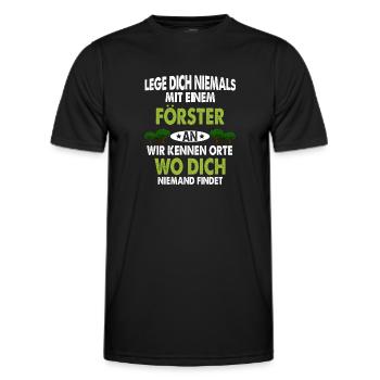 Förster! Leg dich niemals mit einem Förster an! - Männer Funktions-T-Shirt - Schwarz - Vorne - AI Model Male 178 dark (178cm)