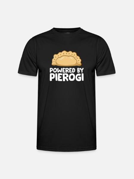 Powered By Pierogi Funny Pierogi - Men's Functional T-Shirt - black