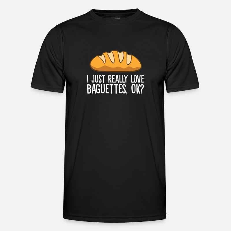 I Just Really Like Baguettes - Men's Functional T-Shirt - black