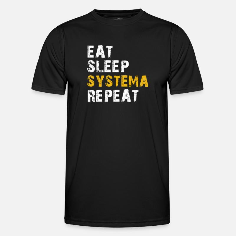 eat sleep Systema - Men's Functional T-Shirt - black