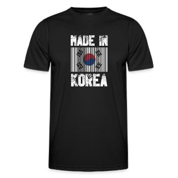 Made in Korea - Männer Funktions-T-Shirt - Schwarz - Vorne - AI Model Male 178 dark (178cm)