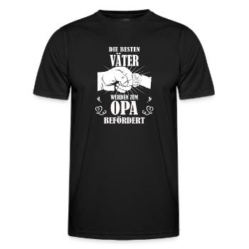 Die besten Väter werden zum Opa befördert - Männer Funktions-T-Shirt - Schwarz - Vorne - AI Model Male 178 dark (178cm)