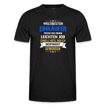 Lustiger Spruch Weltbester Einkäufer Disponent - Männer Funktions-T-Shirt - Schwarz - Vorne - AI Model Male 178 dark (178cm)