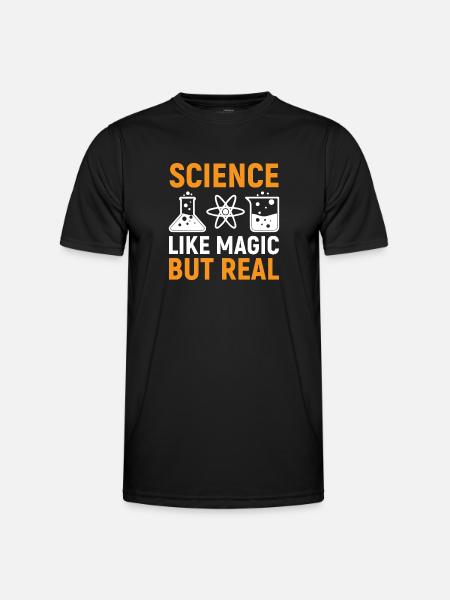 Science like magic but real - Men's Functional T-Shirt - black