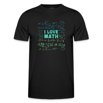 Conception mathématique pour professeur de mathématiques et étudiant en mathématiques - T-shirt sport Homme - noir - Devant - AI Model Male 178 dark (178cm)