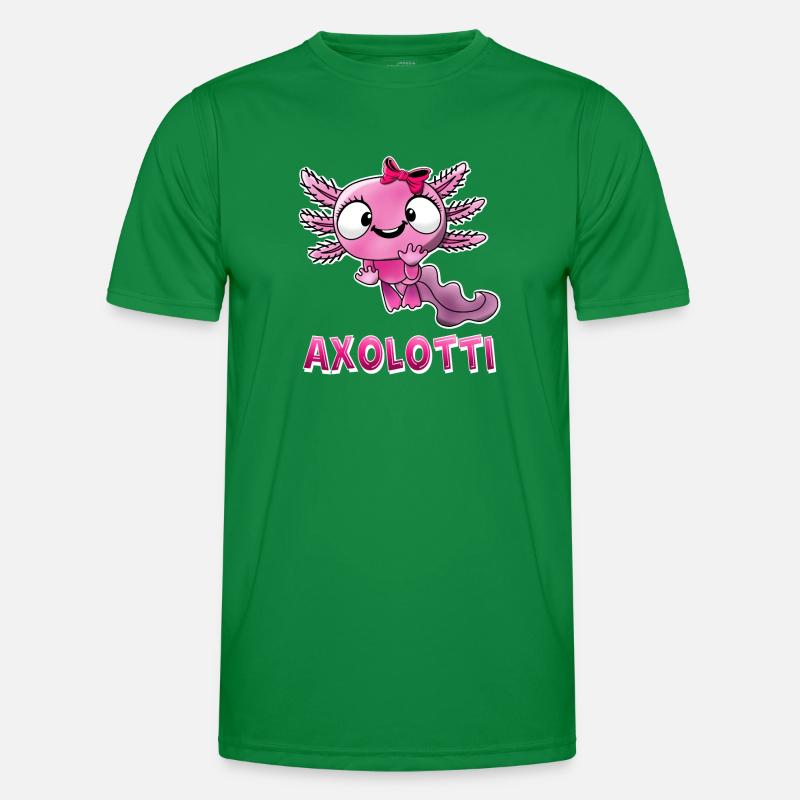 Axolotti Axolotl Mädchen Männer Funktions-T-Shirt