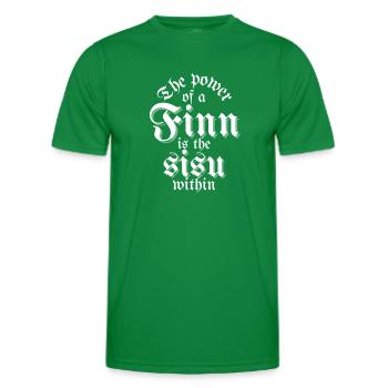 Sisu est une puissance finlandaise - T-shirt sport Homme - vert - Devant - AI Model Male 178 dark (178cm)