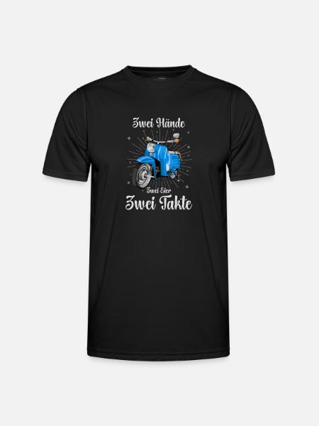 DDR Moped Simson KR51 Schwalbe Shirt - Männer Funktions-T-Shirt - Schwarz