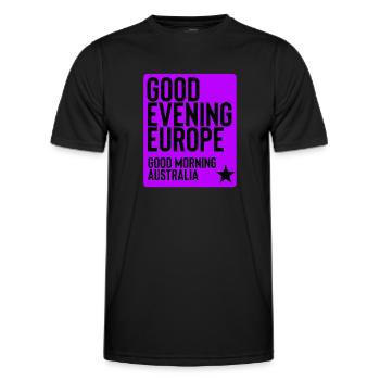 Eurovision - T-shirt sport Homme - noir - Devant - AI Model Male 178 dark (178cm)