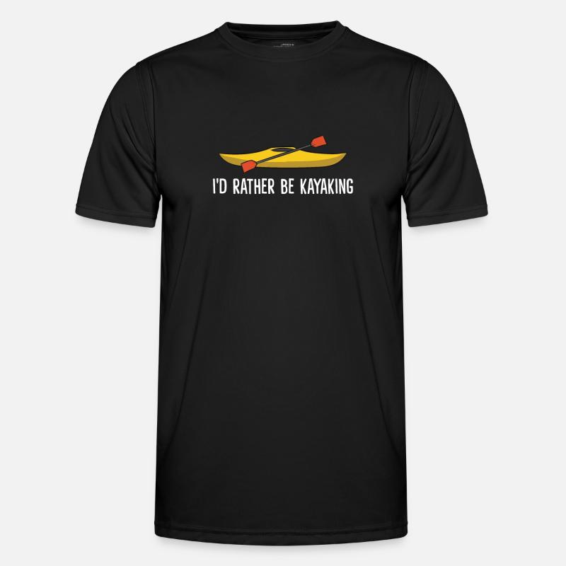 Kayak I'd Rather Be Kayaking - Men's Functional T-Shirt - black
