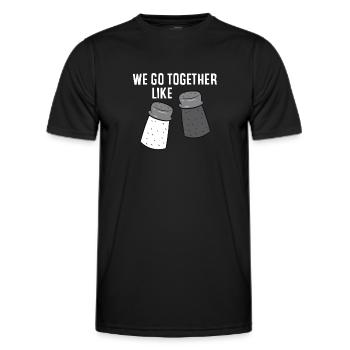 Nous allons ensemble comme le poivre et le sel - T-shirt sport Homme - noir - Devant - AI Model Male 178 dark (178cm)