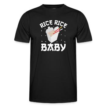 Riz Riz Bébé - T-shirt sport Homme - noir - Devant - AI Model Male 178 dark (178cm)